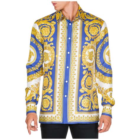 versace shirts for men india|Versace long sleeve shirt men.